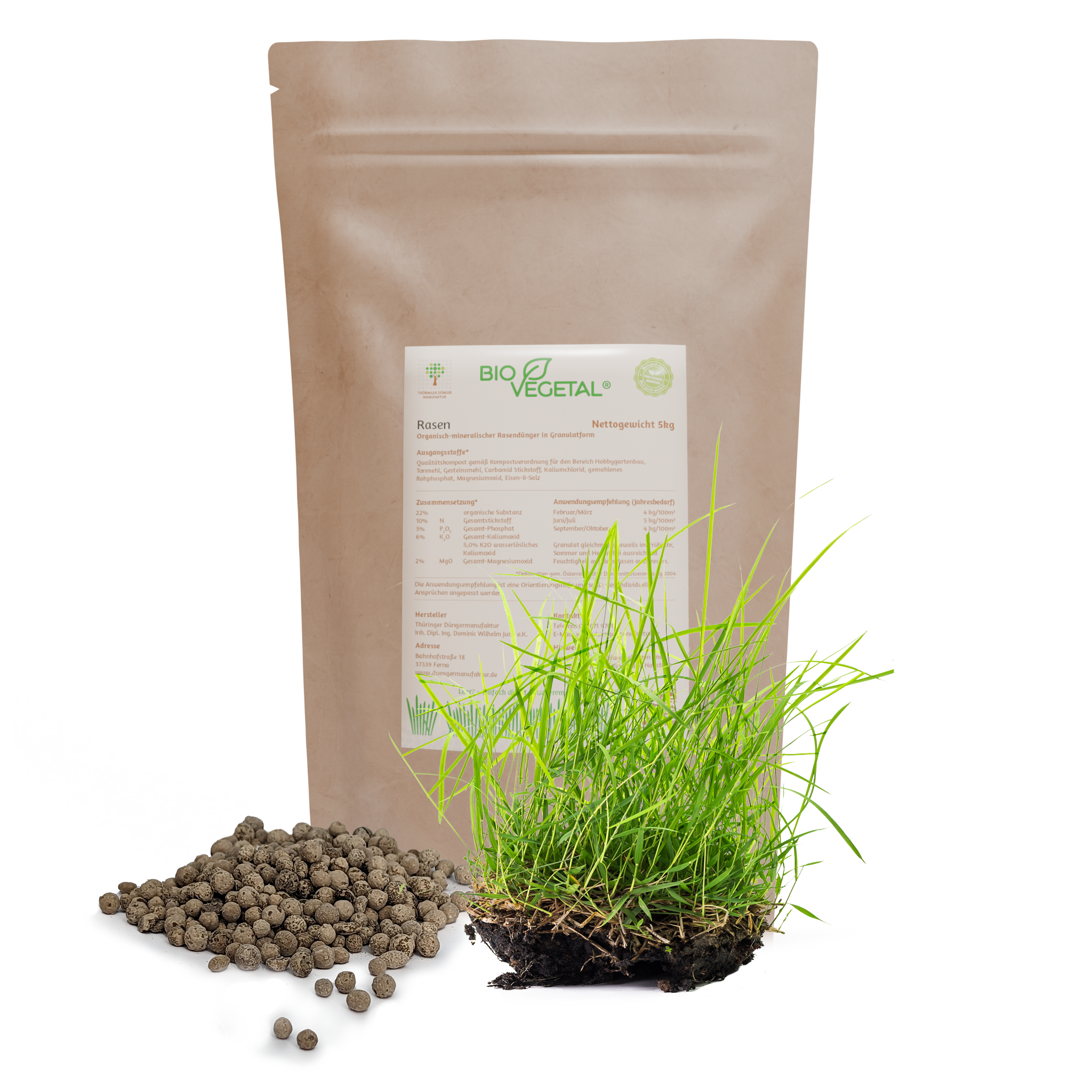 BioVegetal organisch-mineralischer Rasendünger – BioVegetal – Thüringer  Düngermanufaktur