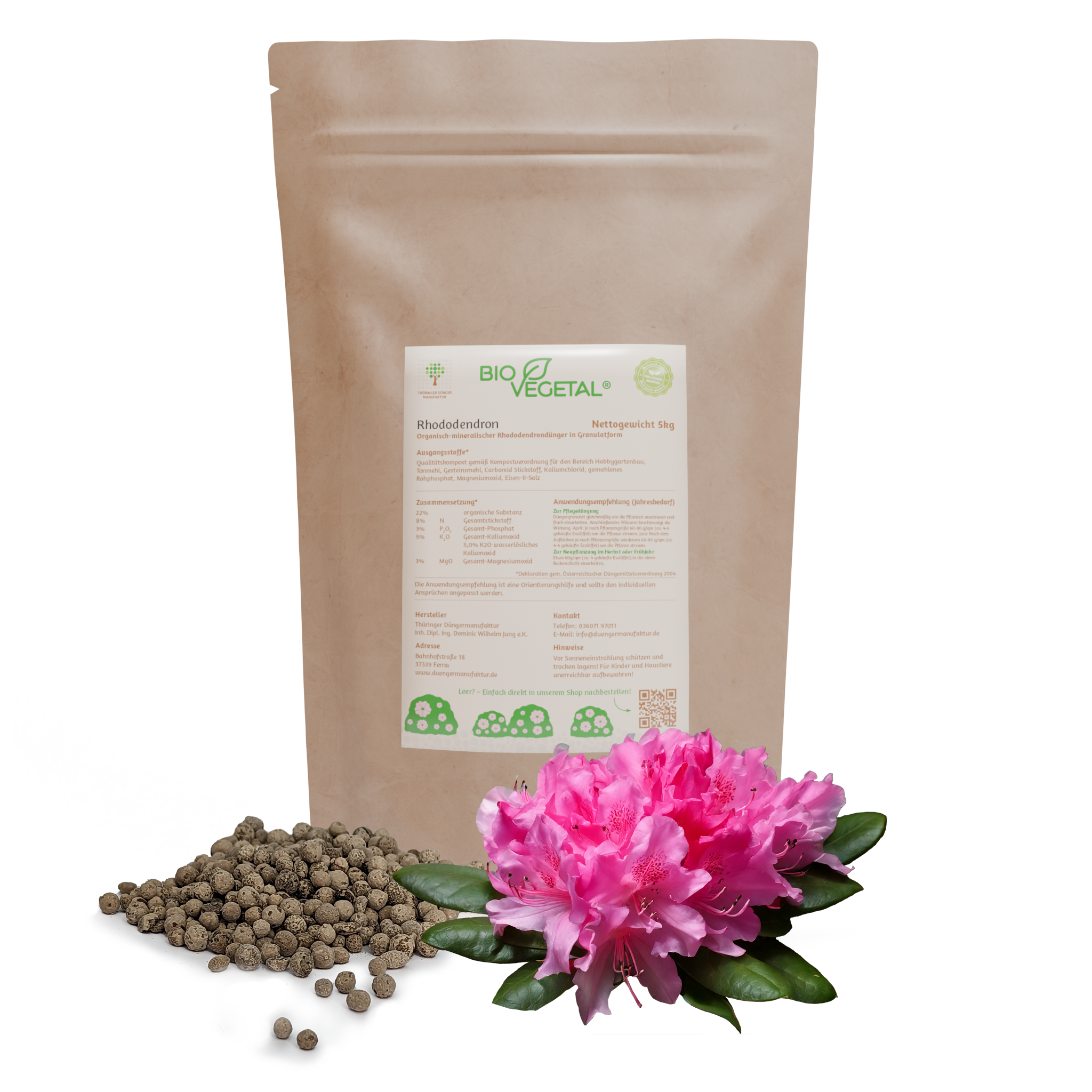 BioVegetal organisch-mineralischer Rhododendrondünger – BioVegetal –  Thüringer Düngermanufaktur