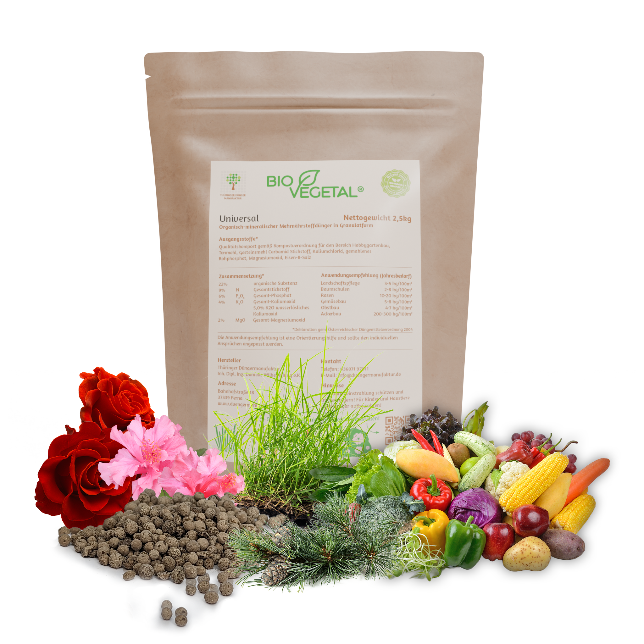 BioVegetal organisch-mineralischer Universaldünger – BioVegetal – Thüringer Düngermanufaktur