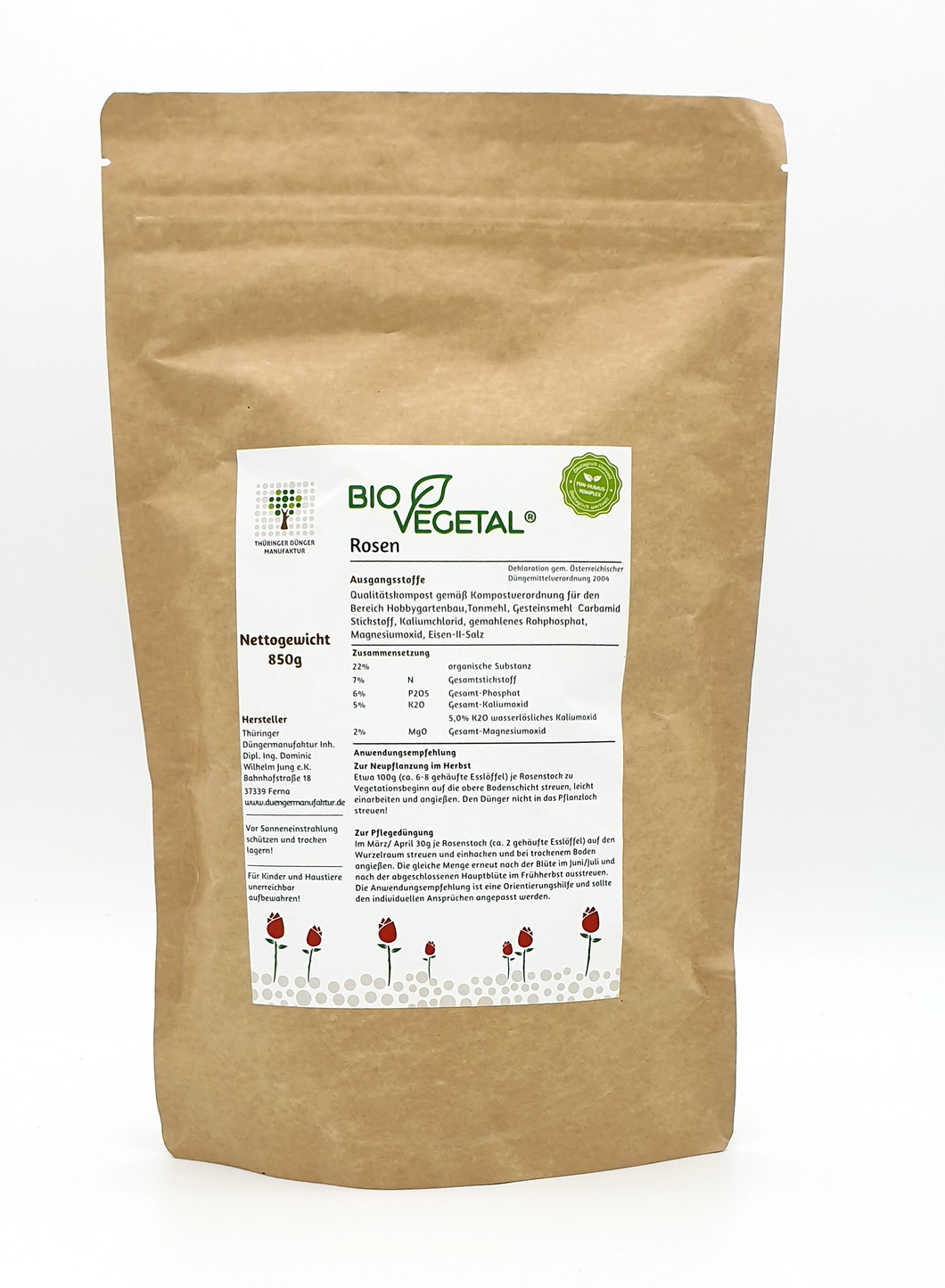 BioVegetal organisch-mineralischer Rosendünger